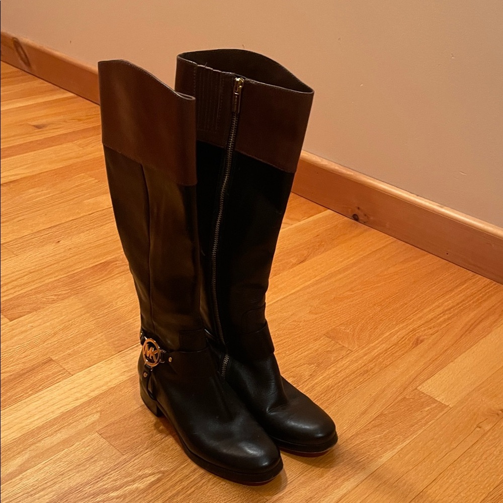 Michael Kors Two-Tone Leather Boots - Picture 5 of 5